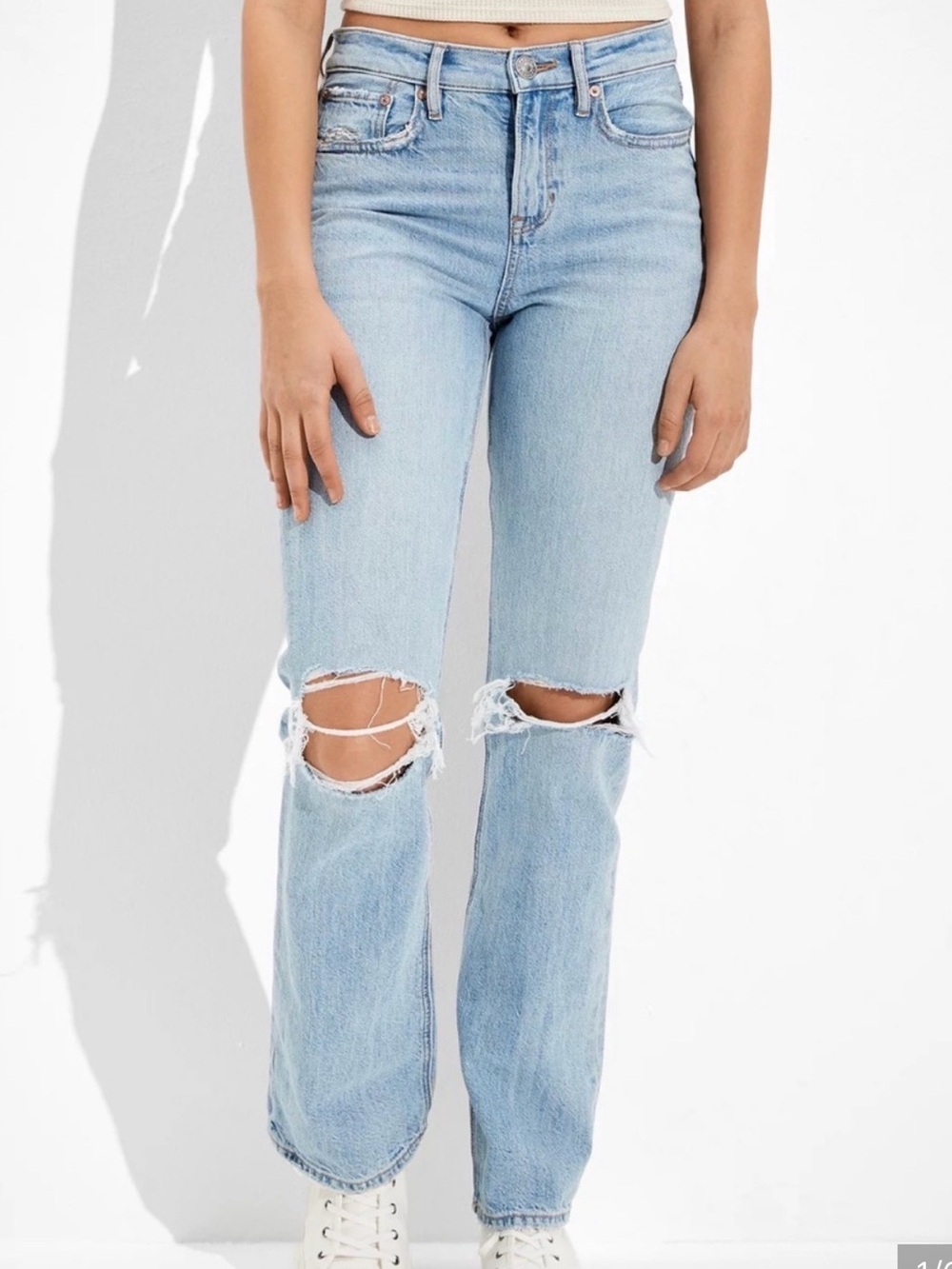 AMERICAN EAGLE WOMENS ‘90S BOOTCUT FLARE JEAN 8 REGULAR